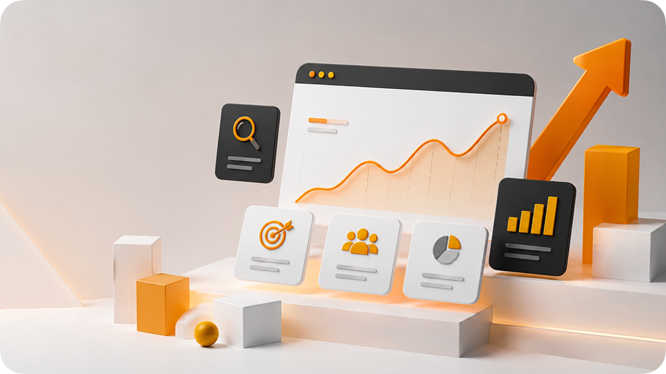 Nexa Technologies digital growth dashboard illustration
