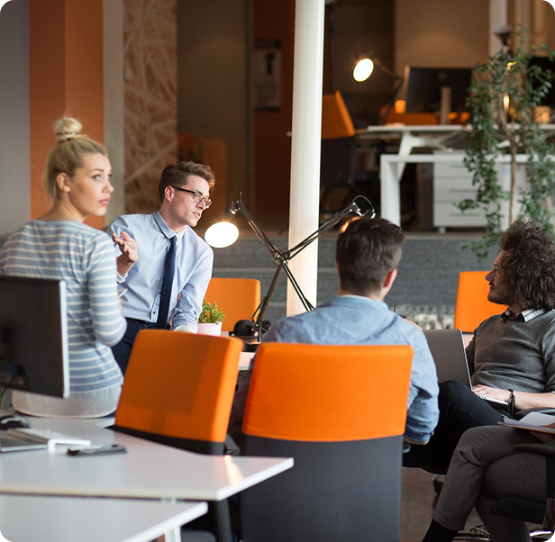 Nexa Technologies team collaborating in the office